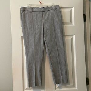 Women’s Gray Pinstripe Pull-On Trousers - New w/ Tags